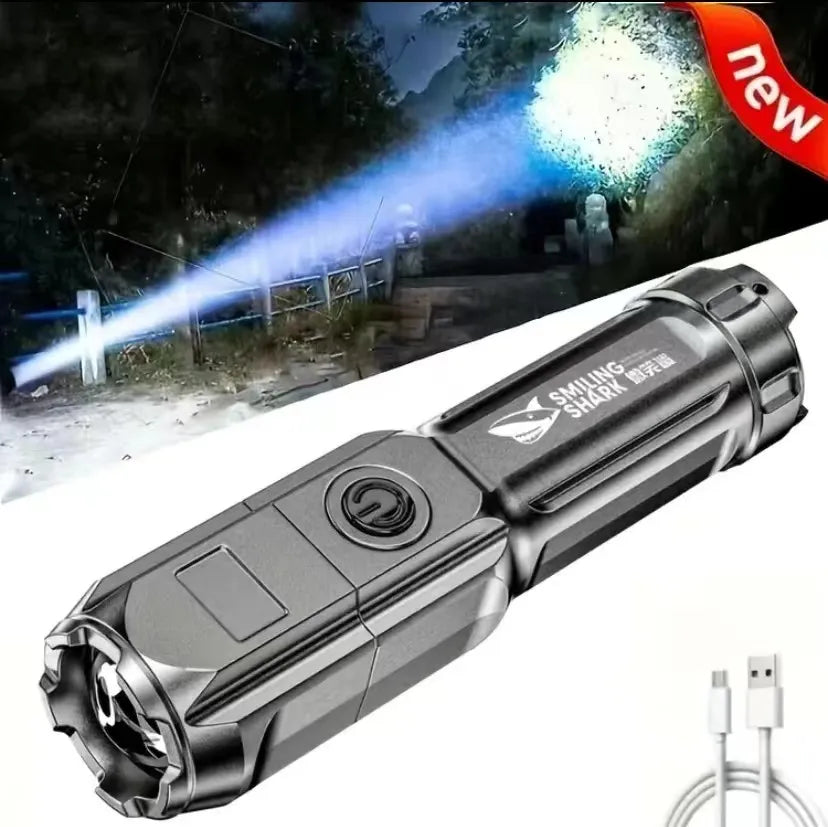 Powerful LED Flashlight Rechargeable USB