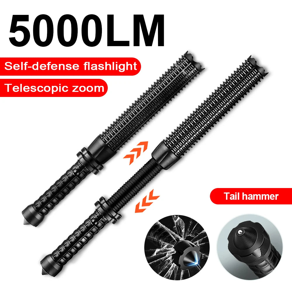 Waterproof Self-defense Rechargeable Flashlight