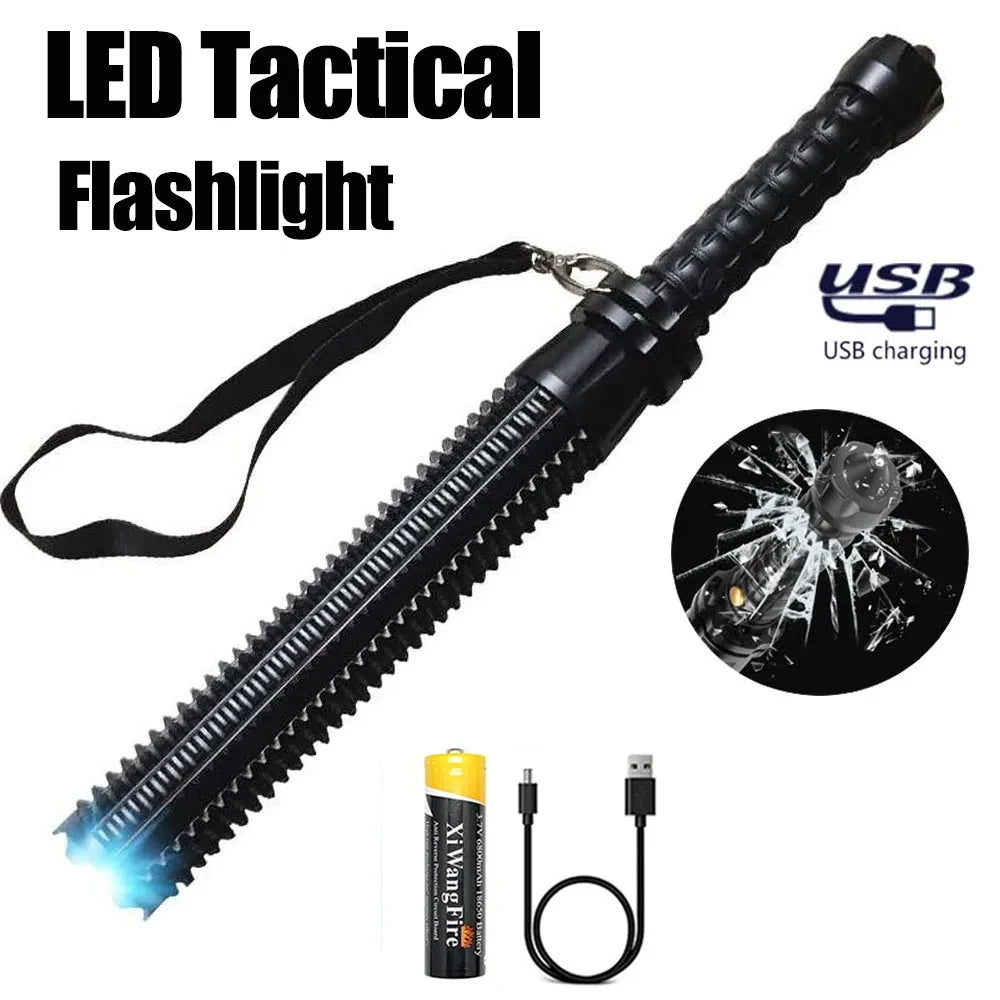 LED Tactical Flashlight Telescopic zoomable